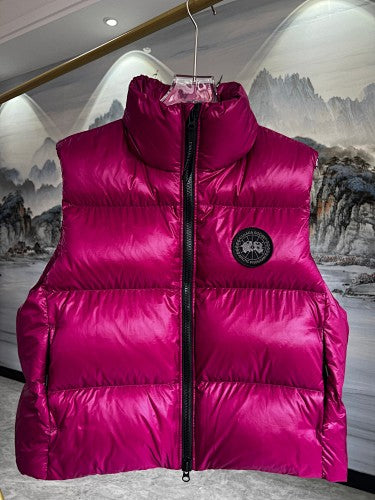 Canada Goose Cypress Black Disc Puffer Vest in Fuchsia