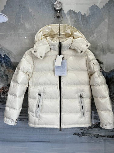 Moncler Kids' Cream White Hooded Puffer Jacket