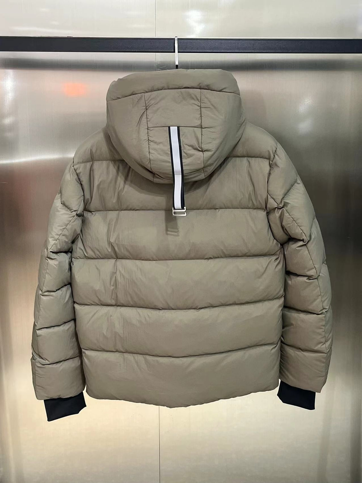 Canada Goose Hooded Puffer Jacket in Taupe