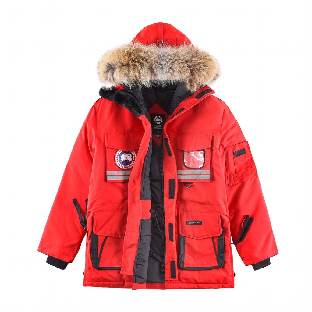 Canada Goose Hooded Utility Parka in Red